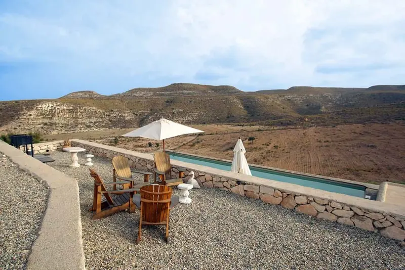 Private pool and terrace at Finca Los Tigres
